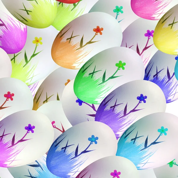 彩绘复活节彩蛋 — 图库照片