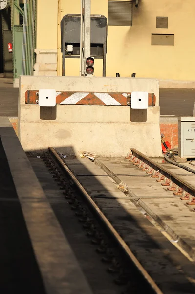 Железнодорожная остановка — стоковое фото