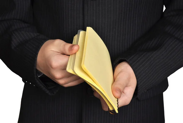 stock image Young man with notepad