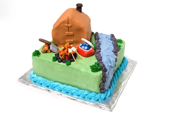 Kemping ciasto Theme — Zdjęcie stockowe