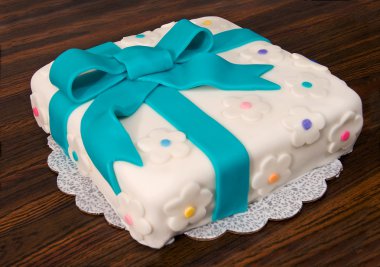 Fondant Gift Cake clipart