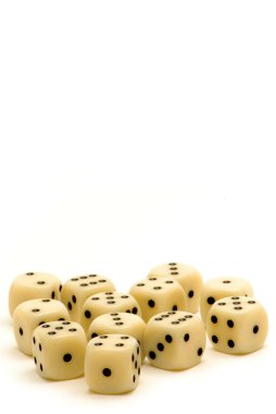 Ivory Dice with Copy Space clipart