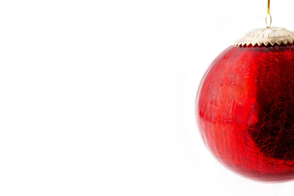 Red Cracked Glass Christmas Ornament — Stock Photo, Image