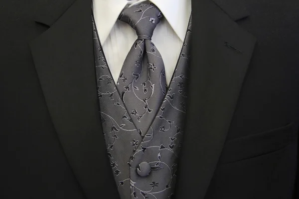 Крупним планом смокінг жилет і краватку — стокове фото