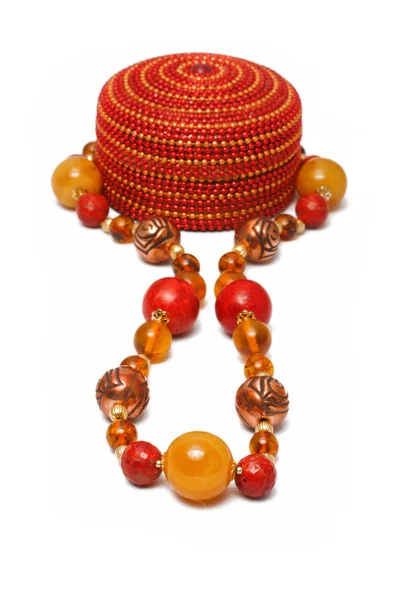 Amber beads — Stock Photo, Image