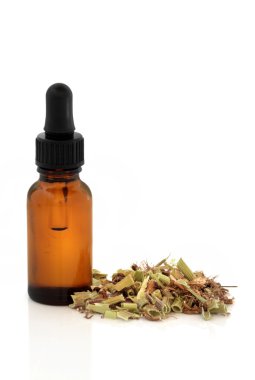 Valerian Root and Tincture Bottle clipart