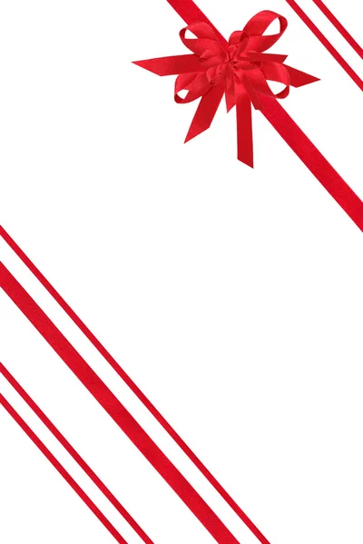 Red Ribbons and Bow — Stock Photo, Image