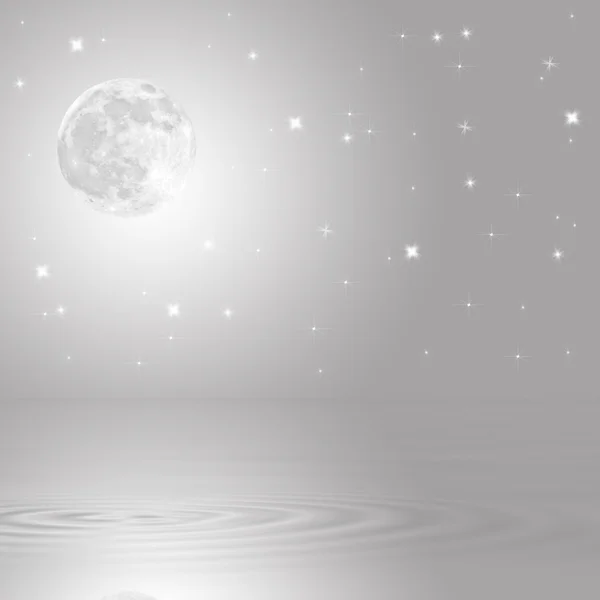 Maan en sterren schoonheid — Stockfoto