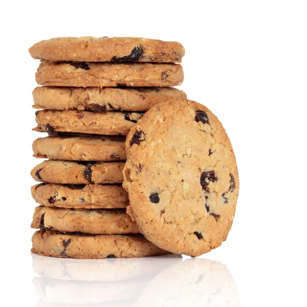 Чорниця і вівсяної печиво — стокове фото