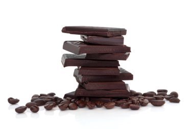 Dark Chocolate and Coffee Beans clipart