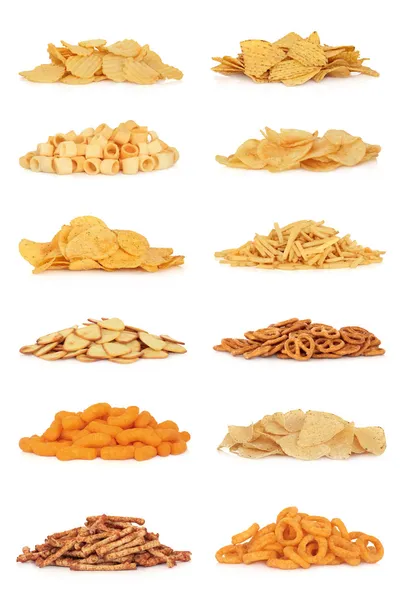 Colección de snacks de comida chatarra — Foto de Stock