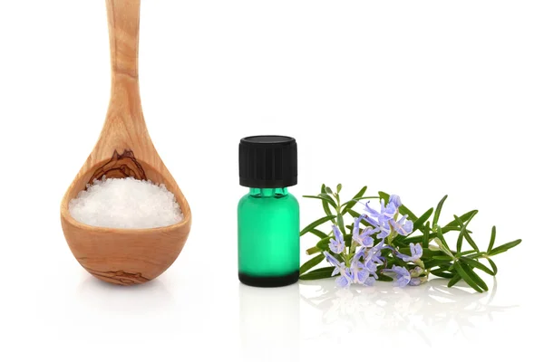 Terapia de Rosemary Herb and Sea Salt — Fotografia de Stock