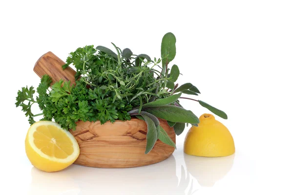 Herb i cytryny świeżość — Zdjęcie stockowe
