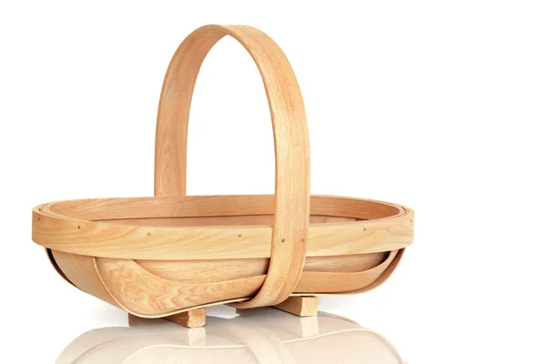 Rustic Wooden Basket — Stock Photo, Image