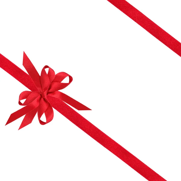 Red Ribbon and Bow — Stock Photo, Image