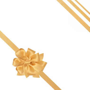 Gold Ribbon and Bow clipart