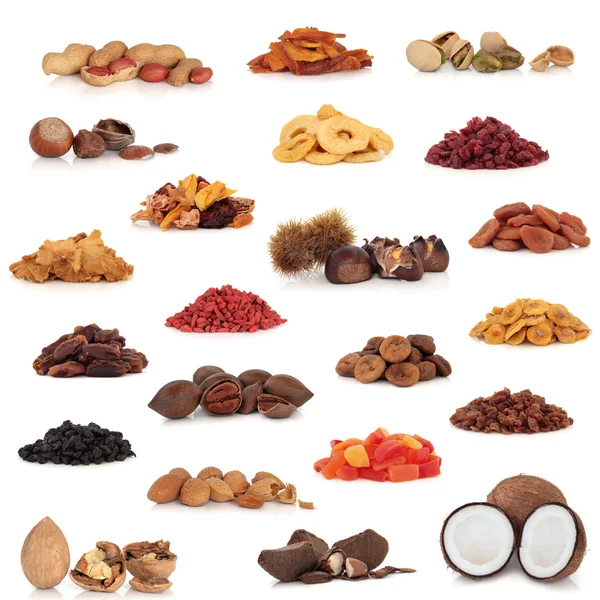 Sběr ovoce a ořechů Stock Fotografie