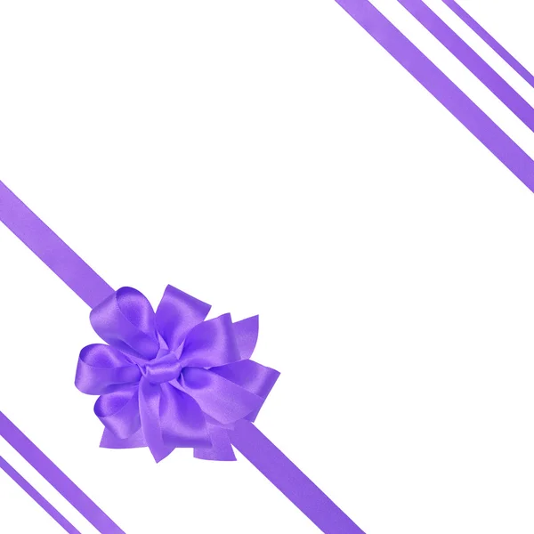 Фіолетовий стрічки та лук — стокове фото