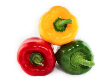 Paprika red, green, yellow clipart
