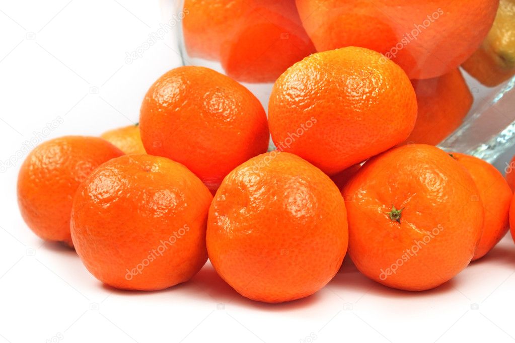 Fresh isolated tangerine