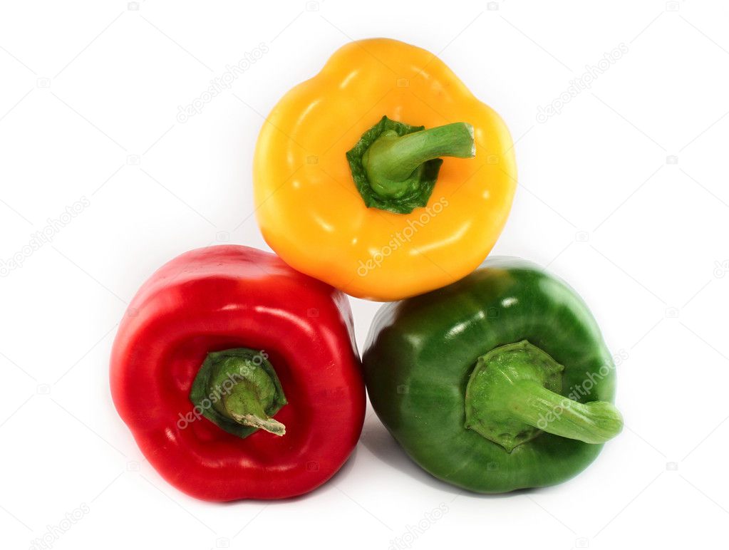 Paprika red, green, yellow