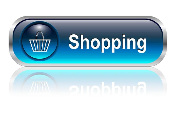 Alışveriş sepeti simgesini, düğme — Stok Vektör