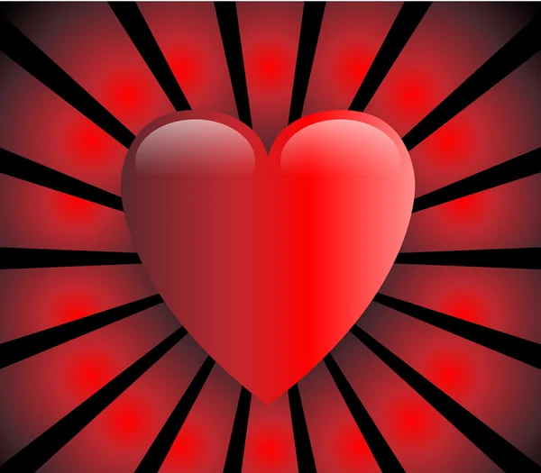 Love heart vector illustration — Stock Vector