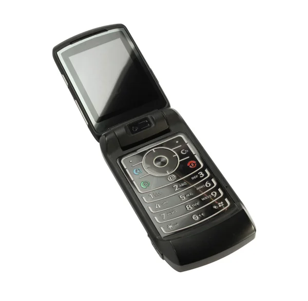 Telefone celular preto isolado — Fotografia de Stock
