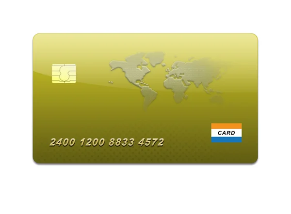 Golden credit card — Stock Photo, Image