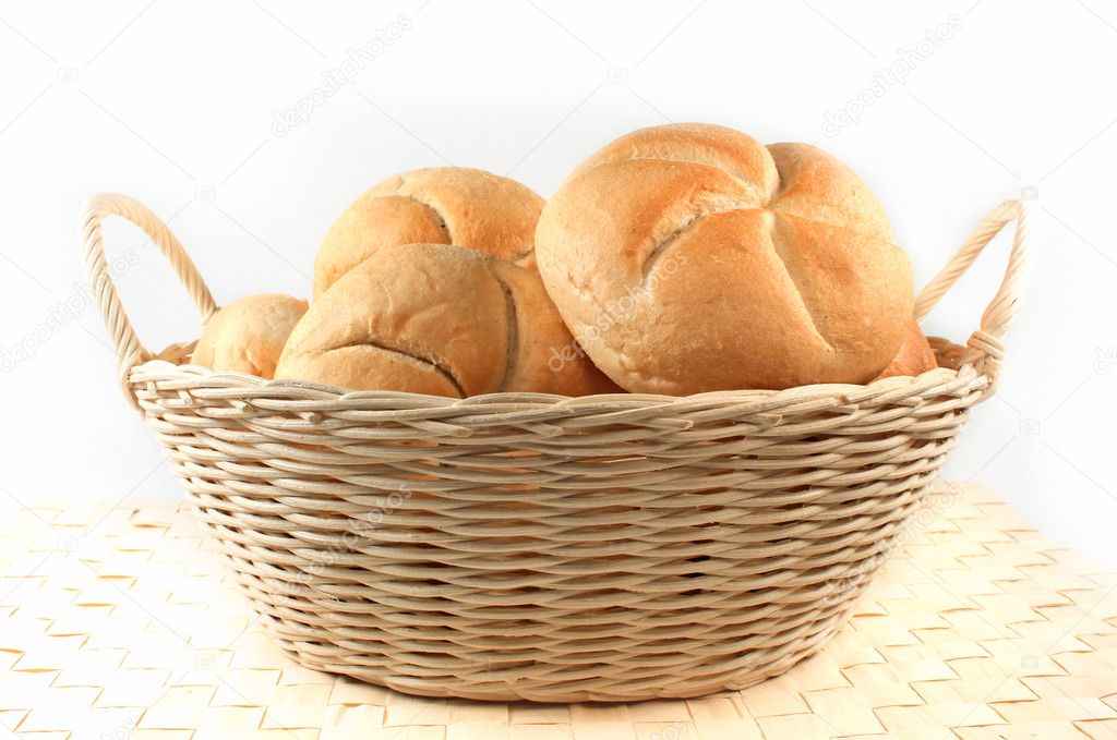 Bread rolls isolated