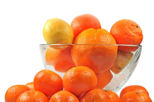 Sinaasappelen, mandarijnen en citroen — Stockfoto