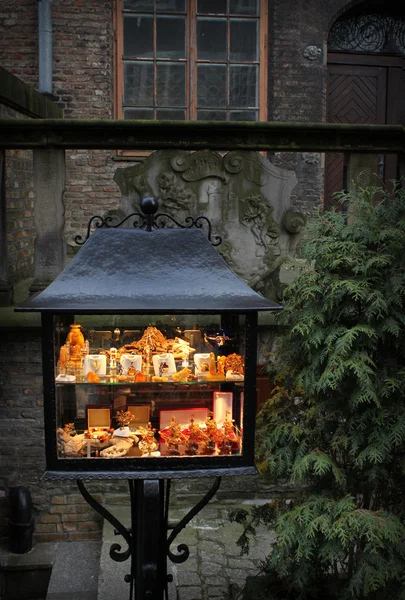 stock image Amber stall in old city Gdansk, Poland