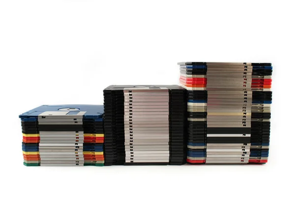 Floppy disks in stapels — Stockfoto