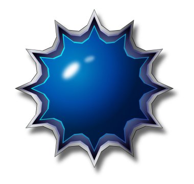 3D mavi yıldız