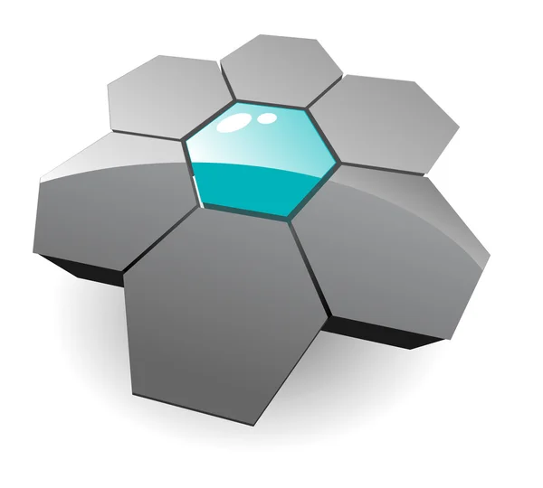 Hexagones 3d — Image vectorielle