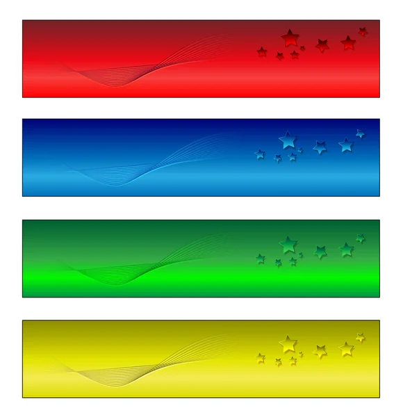 Fyra banners — Stock vektor