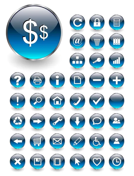 Web icons, buttons set — Stock Vector