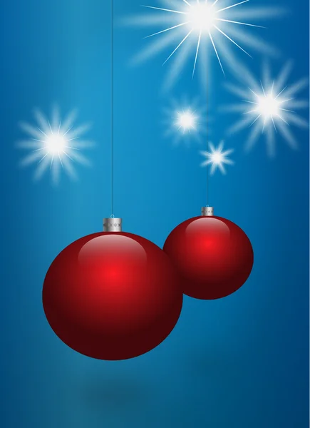 Illustration of red christmas balls — Stock Vector