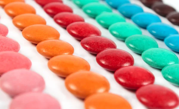 Många färger av söta candys — 图库照片