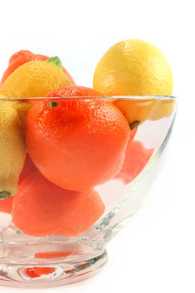 Lemons and oranges isolated — Stock Photo, Image