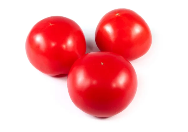 Três tomates isolados — Fotografia de Stock