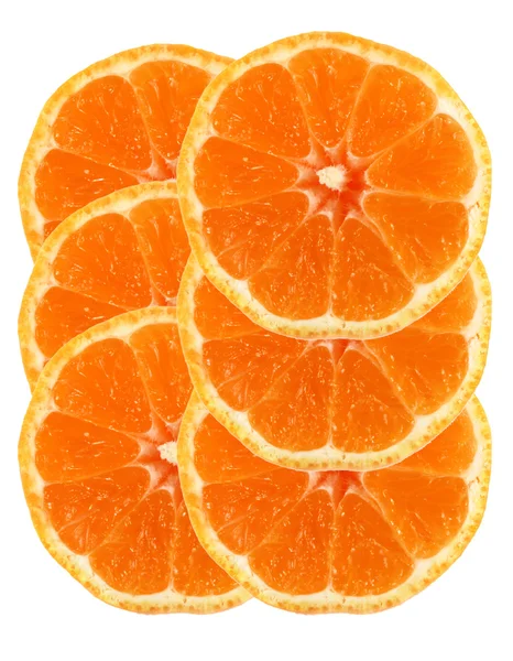 Rebanadas de naranja aisladas —  Fotos de Stock