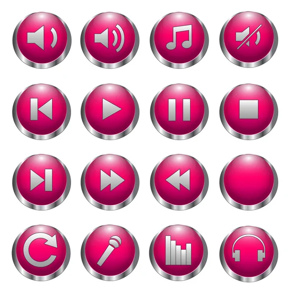 Music icons set — Stock Vector