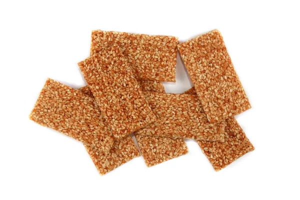 Biscuits aux graines de sésame isolés — Photo