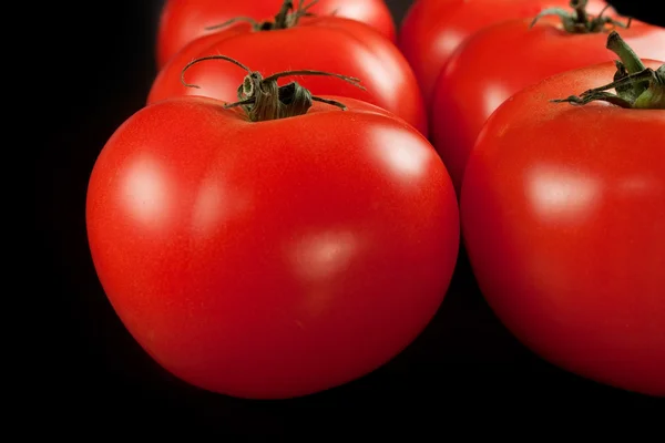 Tomates sur fond noir — Photo
