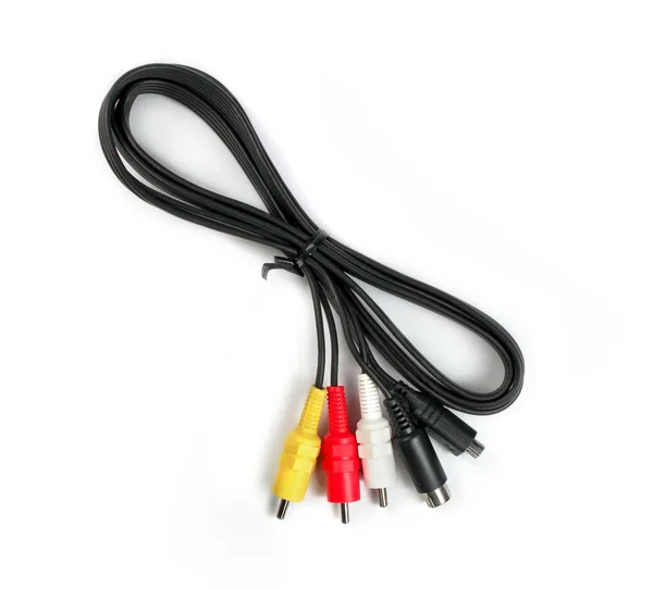 Cable for video and sound connection — Stock Photo, Image