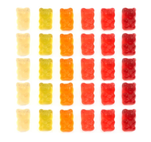 Gummi bears isolated — Stock Photo, Image