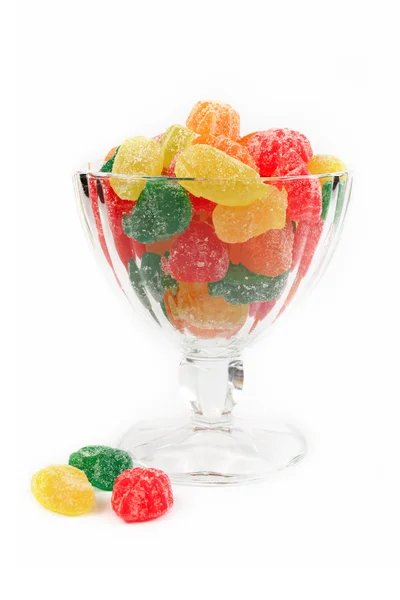 Caramelle colorate gelatina isolato — Foto Stock
