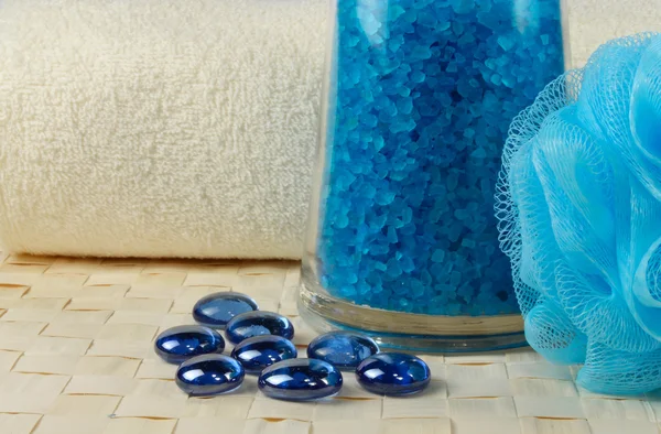 블루 목욕 소금 — 스톡 사진