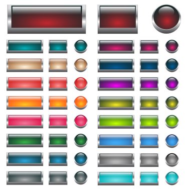 Aqua Web buttons set clipart